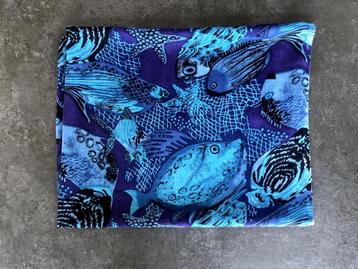 Sjaal, paars/blauw/zwart  beschikbaar voor biedingen