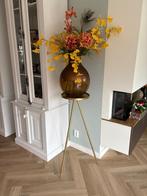 Mooie goudkleurige plantentafel van intratuin, Minder dan 55 cm, Metaal of Aluminium, Rond, Ophalen of Verzenden