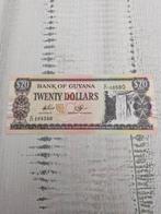 Guyana 20 dollar 1996-2018 UNC, Postzegels en Munten, Bankbiljetten | Amerika, Ophalen of Verzenden, Zuid-Amerika, Los biljet