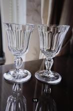 Antieke St Louis Frankrijk kristallen wijnglazen set van 4, Antiek en Kunst, Ophalen of Verzenden