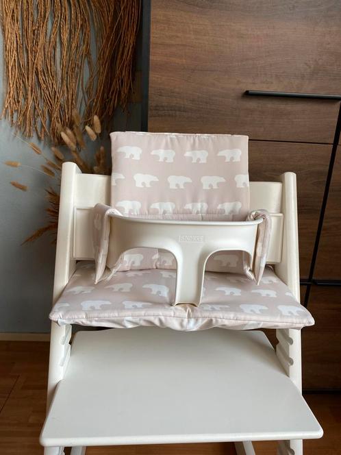 Ijsbeer beige kussenset voor kinderstoel stokke trip trap, Kinderen en Baby's, Kinderstoelen, Nieuw, Meegroeistoel, Stoelverkleiner