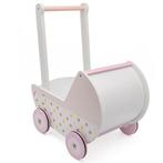 Houten Loopwagen - Kinderwagen - Wit / Roze, Ophalen, Nieuw, Meisje