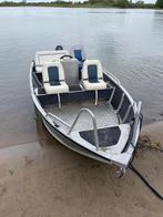 Aluminium V bodem boot met motor en kanteltrailer VAARKLAAR, Ophalen, 10 tot 30 pk, Aluminium, Zo goed als nieuw