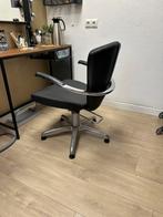 Greiner Kappersstoel(en)  pompstoel zwart chroom, Huis en Inrichting, Stoelen, Ophalen, Overige materialen, Gebruikt, Drie