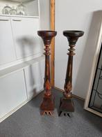 Grote kandelaars hout 90cm hoog, Ophalen