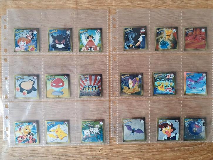 Pokémon complete set Artbox Flipz Stickers 1999 Gold Holo, Hobby en Vrije tijd, Stickers en Plaatjes, Zo goed als nieuw, Meerdere stickers