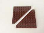 Lego 2 hoekplaatjes 8x8 rood/bruin, Ophalen of Verzenden, Nieuw, Losse stenen, Lego