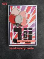 Nr. 695 Handgemaakte wenskaart Jij bent jarig!, Ophalen of Verzenden, Nieuw, Overige thema's