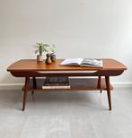 Vintage teakhouten salontafel omkeerbaar blad, jaren 60, Huis en Inrichting, Tafels | Salontafels, Ophalen, Gebruikt, 100 tot 150 cm