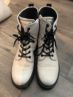 Witte veterboots met rits, Oxmox, Wit, Lage of Enkellaarzen, Ophalen of Verzenden