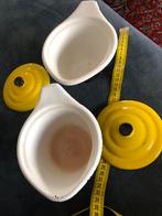 2 Vintage Dru Emaille Pannetjes, Huis en Inrichting, Keuken | Servies, Ophalen, Overige materialen, Gebruikt, Overige typen