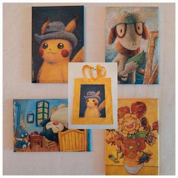 Pikachu pak + knuffel, SET Koelkastmagneten Van Gogh kaarten beschikbaar voor biedingen