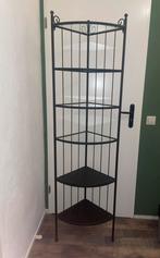 Open ikea hoekkast met glasplaten, Ophalen, Zo goed als nieuw