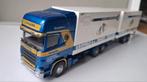 LION cars/ toys Scania 144 G 530 bakwagen + kipkar Kropfeld, Ophalen of Verzenden, Gebruikt, Bus of Vrachtwagen, Lion Toys