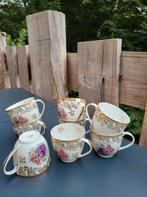 Limoges porseleinen kopjes – set van 8 – gouddecor, Antiek en Kunst, Antiek | Servies los, Ophalen of Verzenden