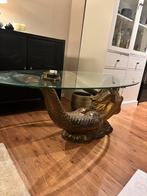 Glazen salontafel, Huis en Inrichting, Tafels | Salontafels, Gebruikt, 100 tot 150 cm, Glas, Minder dan 50 cm