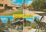 DRACHTEN Gemeentehuis Winkelcentrum Standbeeld Groeten, Verzamelen, Ansichtkaarten | Nederland, Verzenden, 1980 tot heden, Gelopen