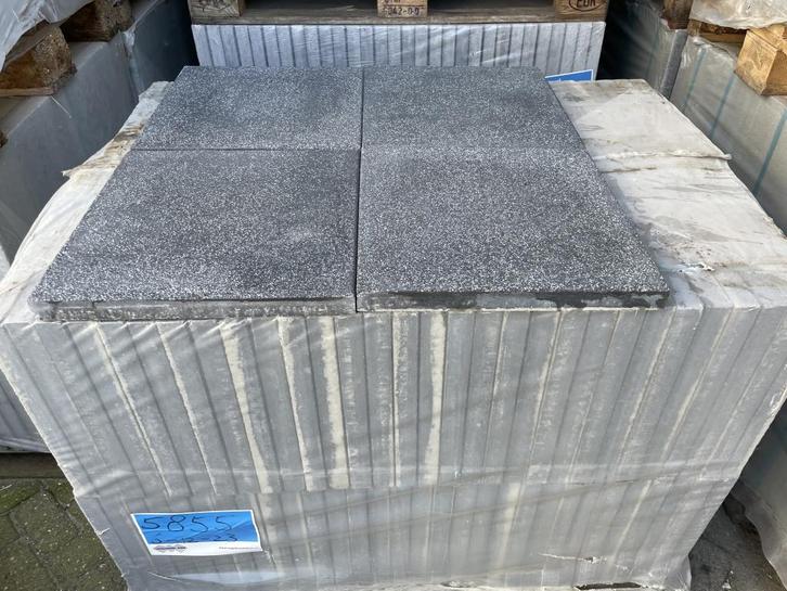 B-keus gecoate tegels 40x40x4 Ieper antraciet vlak (5855), Tuin en Terras, Tegels en Klinkers, Nieuw, Terrastegels, Beton, 10 m² of meer
