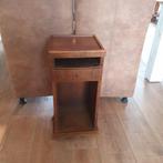 Telefoonkastje - Nachtkastje - Bijzetkastje - Hout - Vintage, Minder dan 50 cm, Gebruikt, Ophalen of Verzenden, Met lade(s)