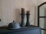 Sobere stolp & kandelaars, Huis en Inrichting, Ophalen, Zo goed als nieuw, Hout, Minder dan 25 cm