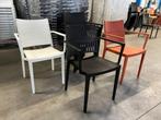 Professionele kunstof terras stoel + arm voorraad incl BTW, Ophalen of Verzenden, Nieuw, Kunststof, Stapelbaar