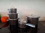 BK Conical pannenset 5-delig, Gebruikt, Pannenset, Ophalen of Verzenden, Rvs