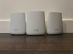 Netgear Orbi set – RBR20 router + 2 RBS20 satellieten, Computers en Software, WiFi-versterkers, Ophalen of Verzenden, Zo goed als nieuw