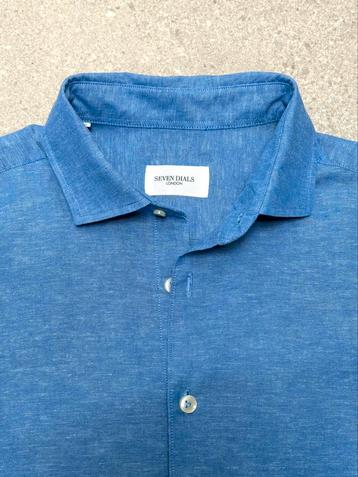 Nieuw! Seven Dials Londen linnen overhemd maat M blauw beschikbaar voor biedingen