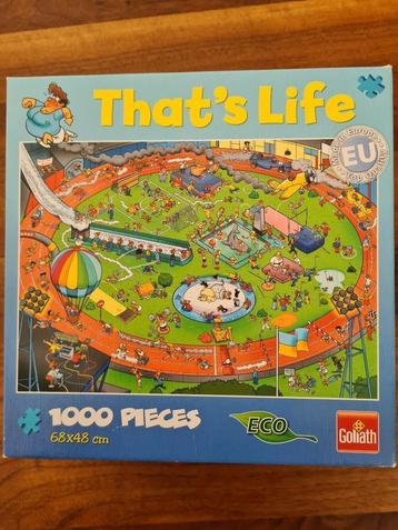 Thats life.                Puzzel.     De atletiekbaan. beschikbaar voor biedingen