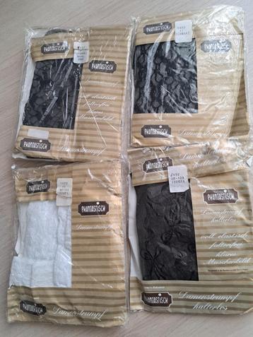 Nieuw 4 st nijlon kousen m elastiche bovenbeen rand  € 4.00 beschikbaar voor biedingen