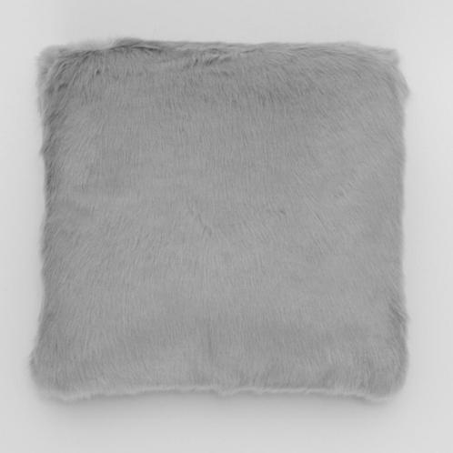 Bontkussen Gletsjerbeer 45x45cm - Grijs, Huis en Inrichting, Woonaccessoires | Kussens, Nieuw, Grijs, Vierkant, Ophalen