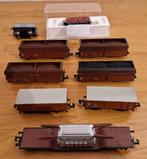 9 n spoor goederen wagons waarvan 7 minitrix, Gelijkstroom, Trix, Ophalen of Verzenden, Nieuw