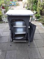 Campingkast met 3 planken en hard Bovenblad ., Caravans en Kamperen, Ophalen, Zo goed als nieuw, Campingkast