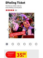 Efteling ticket, Tickets en Kaartjes, Eén persoon, Ticket of Toegangskaart