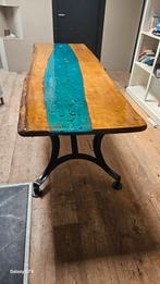 Grote tafel epoxy, 200 cm of meer, 50 tot 100 cm, Glas, Rechthoekig