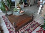 Antieke salontafel / Mahoniehouten onderstel, Antiek en Kunst, Ophalen of Verzenden