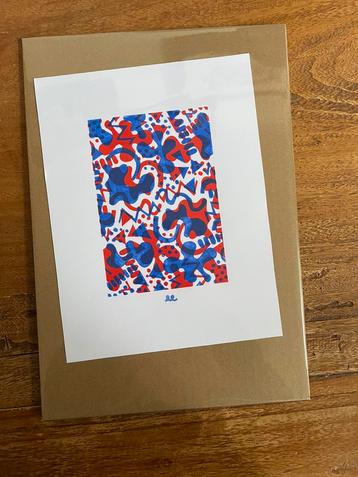 Linodruk print tweekleurig beschikbaar voor biedingen