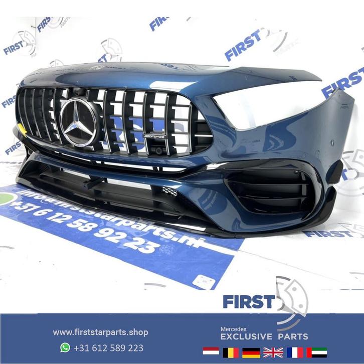 W177 A KLASSE 2021 A45 A45S AERO AMG VOORBUMPER BLAUW COMPLE, Auto-onderdelen, Carrosserie en Plaatwerk, Bumper, Mercedes-Benz