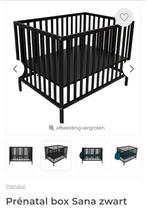 Prenatal box zwart met platte spijlen, Kinderen en Baby's, Boxen, Ophalen of Verzenden, Zo goed als nieuw