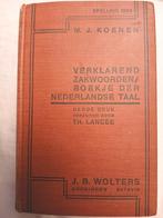 ✅️ Oud Nederlands woordenboek M. J. Koenen spelling 1934, Gelezen, Koenen of Wolters, Nederlands, Ophalen of Verzenden