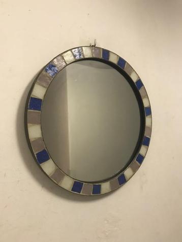 Ronde spiegel met mozaïek...'60 beschikbaar voor biedingen