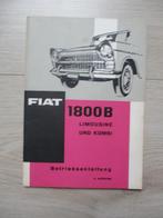 instructieboekje FIAT 1800B Limousine und Kombi, Ophalen of Verzenden