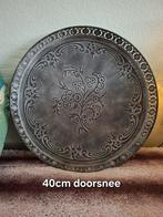 Zgan dienblad metaal, Ophalen of Verzenden, Zo goed als nieuw, Rond, Metaal