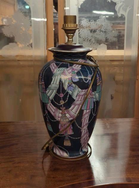 Handgeschilderde keramische lamp, Antiek en Kunst, Antiek | Lampen, Ophalen of Verzenden
