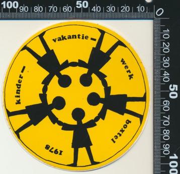 Sticker: Kindervakantiewerk Boxtel 1978 beschikbaar voor biedingen