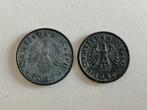Oorlogsmunten 5 en 10 Pfennig 1940-1942 Deutsches Reich, Verzenden, Duitsland