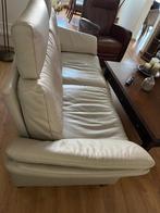 Ecru, 2.5 zits bank, met wegklapbare leuning, Huis en Inrichting, Banken | Sofa's en Chaises Longues, Ophalen, Gebruikt, Minder dan 75 cm
