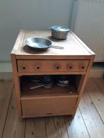 Kinderspeelkeuken incl. toebehoren, Kinderen en Baby's, Speelgoed | Houten speelgoed, Ophalen, Gebruikt, Meubelstuk of Keukentje