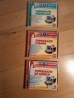 3 Educatieve CD-ROMs - Topografie Nederland, Europa, Wereld, Computers en Software, Ophalen of Verzenden, Gebruikt, Overige typen
