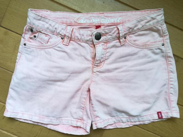 EDC by ESPRIT spijker bermuda licht roze maat 34, Kleding | Dames, Broeken en Pantalons, Zo goed als nieuw, Maat 34 (XS) of kleiner